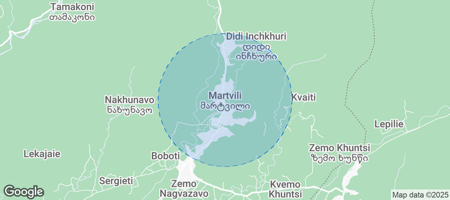 Martvili Airbnb map